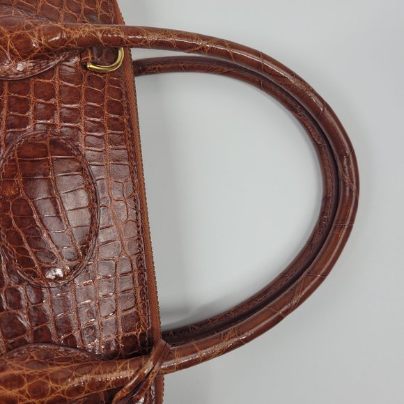 Hermes Brown Crocodile Bolide 31 - Picture 7 of 14